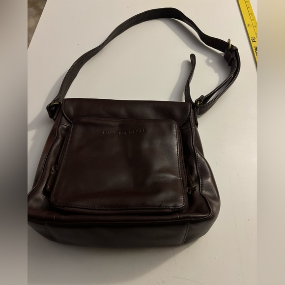 Brown Leather Fossil Shoulder Purse - Picture 1 of 9